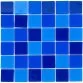 Aquaviva Cristall Dark Blue стеклянная мозаика для бассейна на сетке 48 mm Фото №1
