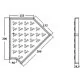 Emaux угловой элемент для решетки перелива 200*28.5 мм (45°) Фото №2