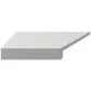 Aquaviva Granito Light Gray Угловой элемент бортовой плитки Г-образный 595x345x50(20) левый 45° Фото №1